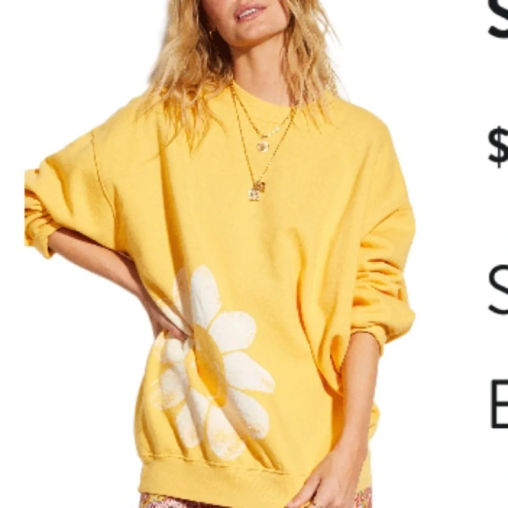 Billabong Bright Yellow Crew Neck Sweater